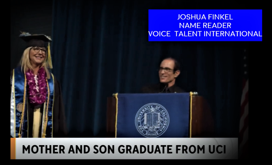 JOSHUA IS A NAME READER AT COMMENCEMENT CEREMONIES WIITH VOICE TALENT INTERNATIONAL http://www.voicetalent.llc/
